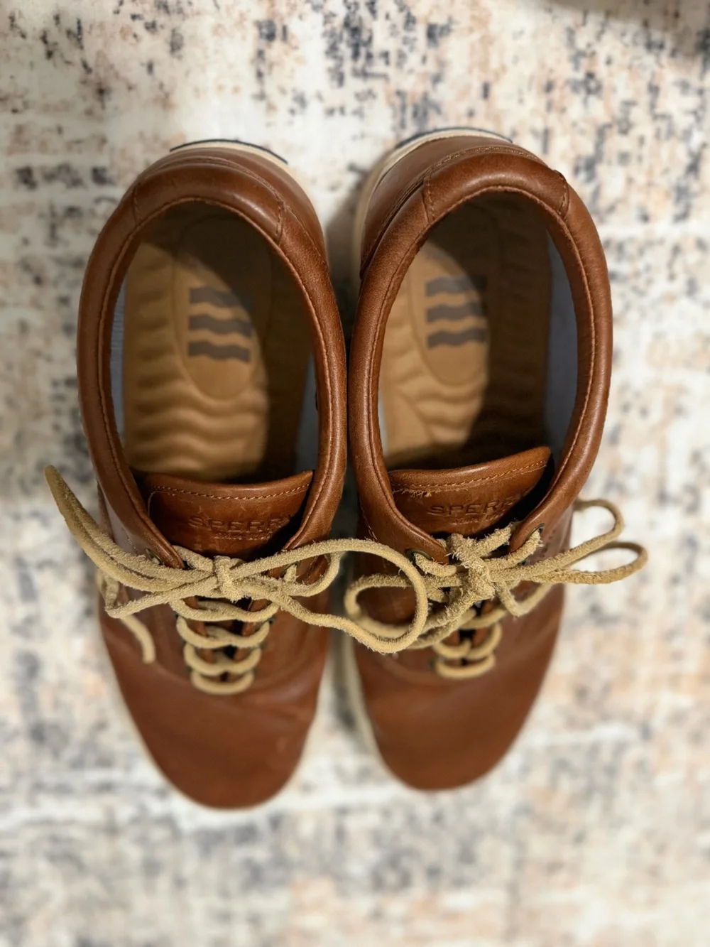 Men's Sperry’s Leather Lace-Up Slip-On Loafers - Brown